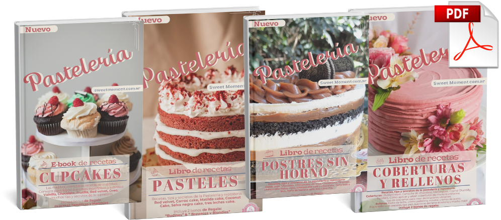 4 LIBROS DE RECETAS DE PASTELERÍA